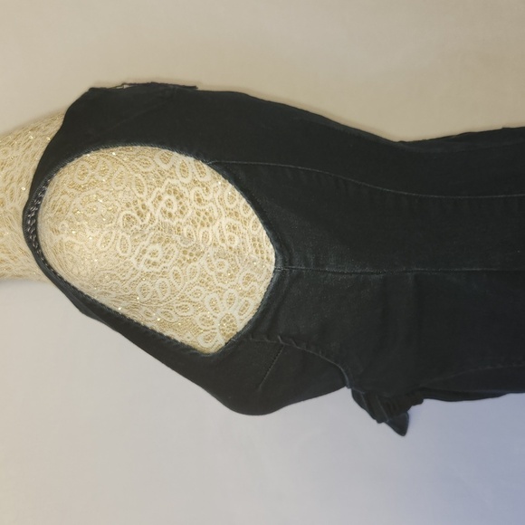 Anthropologie Holding Horses Blue Denim Tie Front Zip Back Sleeveless Dress XXS - Picture 5 of 15